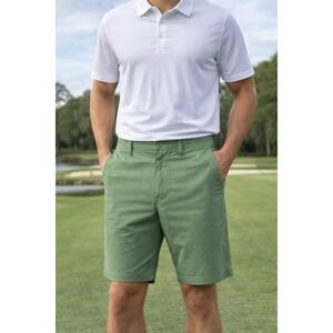 Duck Head Men's Performance Shorts Green Size 28 NWT Stretch Golf Casual Chino